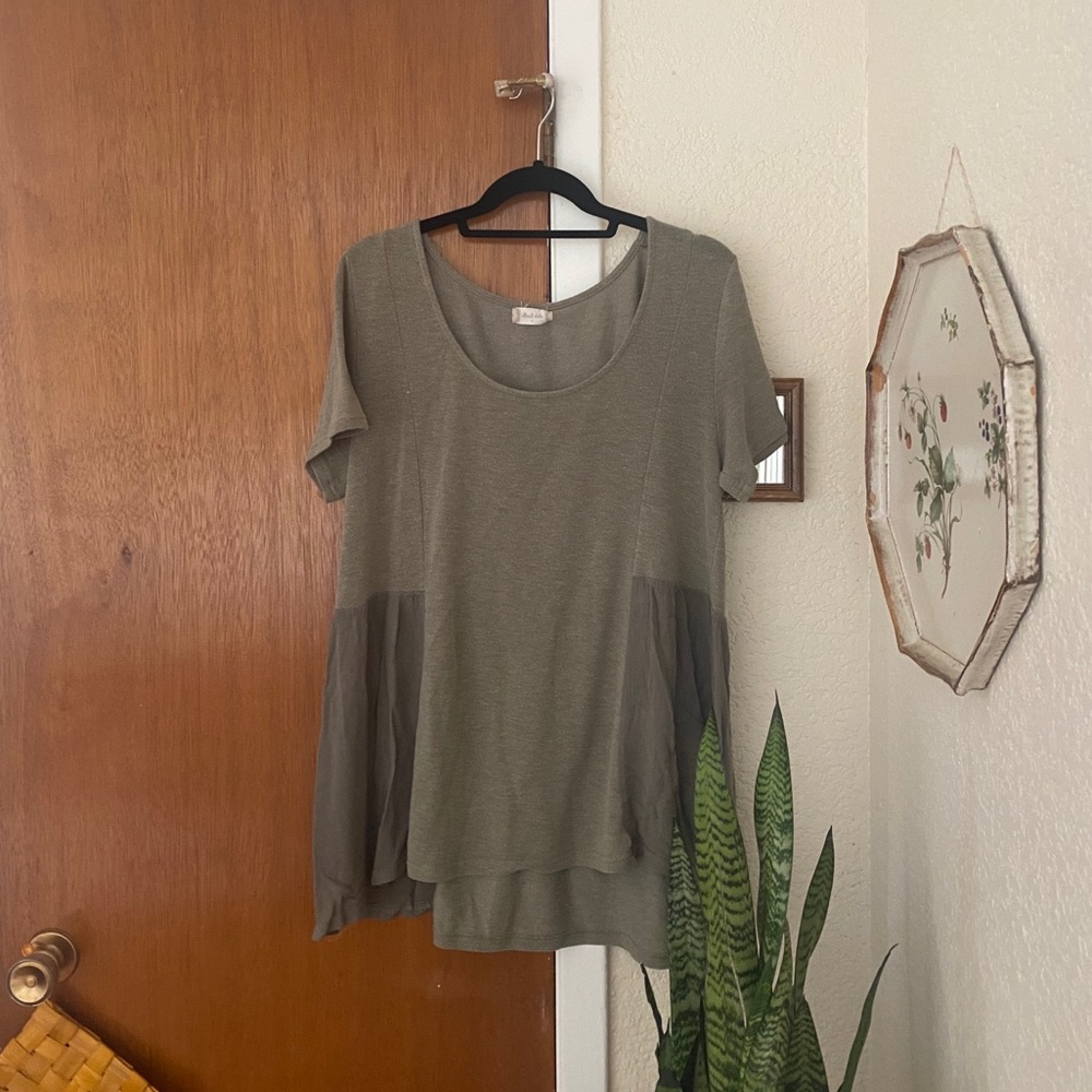 Green flowy blouse